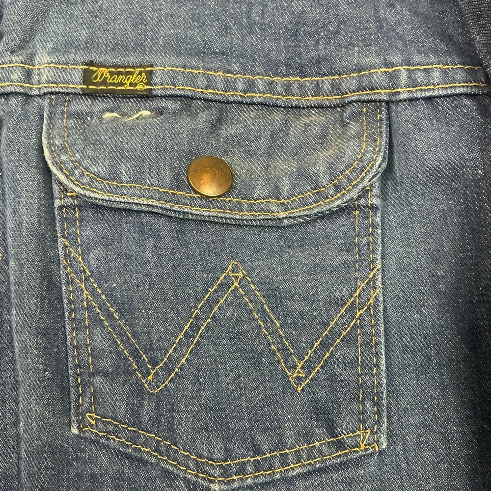 Vintage 60s Wrangler Selvedge button front denim jacket SZ Small USA made - Picture 4 of 10